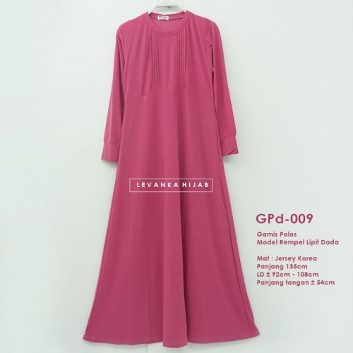 GPd-009 Gamis Polos Rempel Dada